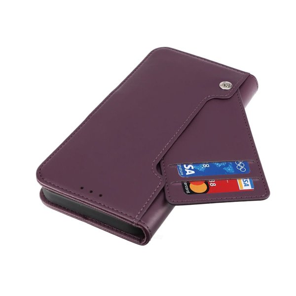 Rvelon iPhone 14 Plus Etui Utbrettbar Kortlomme Lilla