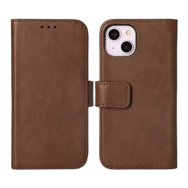 Rvelon iPhone 14 Plus Etui Ekte Skinn Brun