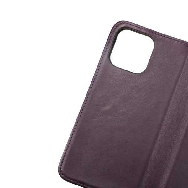 Rvelon iPhone 14 Plus Etui Ekte Skinn Lilla