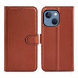 iPhone 14 Plus Etui med Stativ Brun