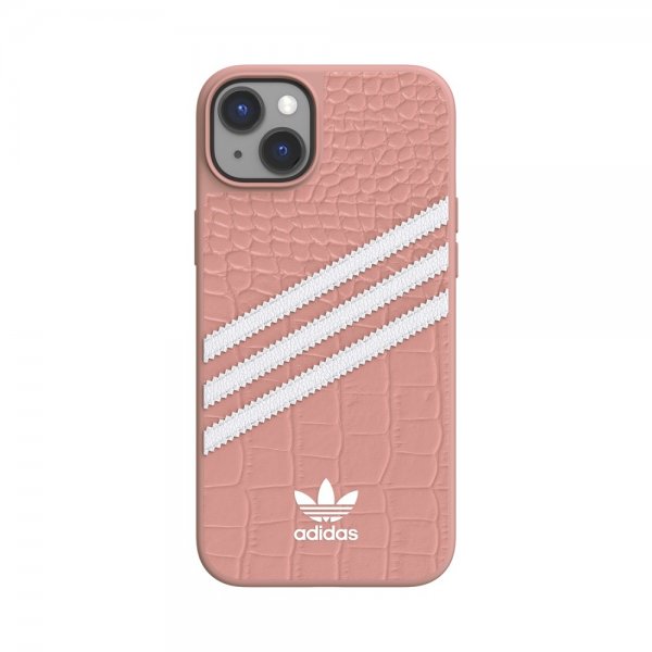 Adidas iPhone 14 Plus Deksel 3 Stripes Snap Etui Alligator Pink