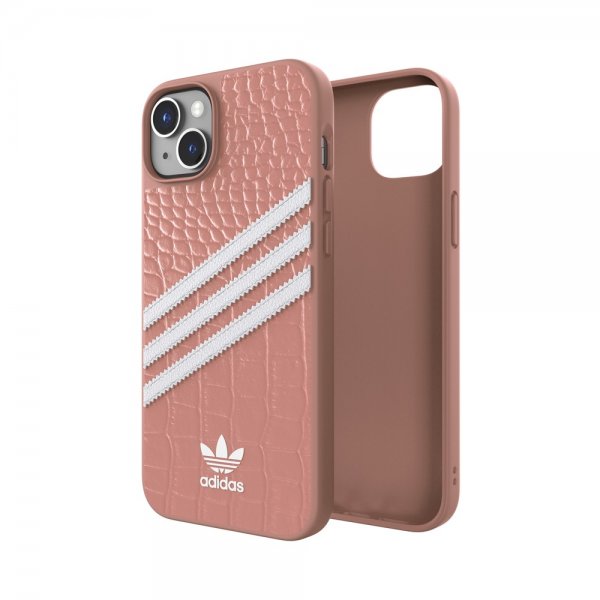 Adidas iPhone 14 Plus Deksel 3 Stripes Snap Etui Alligator Pink