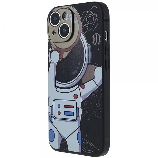 iPhone 14 Plus Deksel Astronaut Svart Grå