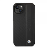 BMW iPhone 14 Plus Deksel Big Logo Stripe Svart