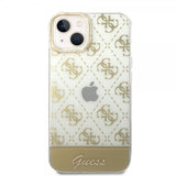 Guess iPhone 14 Plus Deksel Bottom Stripe Script Logo Gull