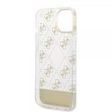 Guess iPhone 14 Plus Deksel Bottom Stripe Script Logo Gull
