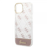 Guess iPhone 14 Plus Deksel Bottom Stripe Script Logo Rosa