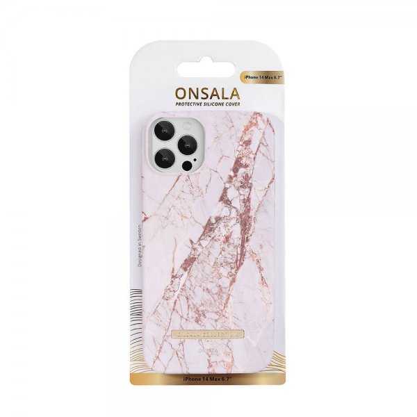 Onsala iPhone 14 Plus Deksel Fashion Edition White Rhino Marble