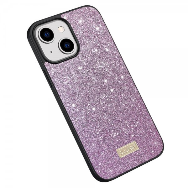Sulada iPhone 14 Plus Deksel Glitter Lilla