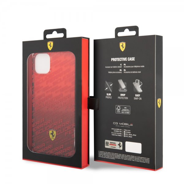 Ferrari iPhone 14 Plus Deksel Gradient Scuderia Rød