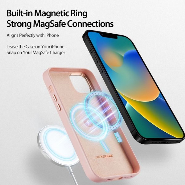 Dux Ducis iPhone 14 Plus Deksel Grit Series MagSafe Rosa