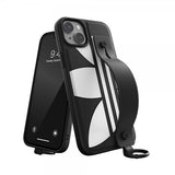 Adidas iPhone 14 Plus Deksel Håndstropp Etui Svart Hvit