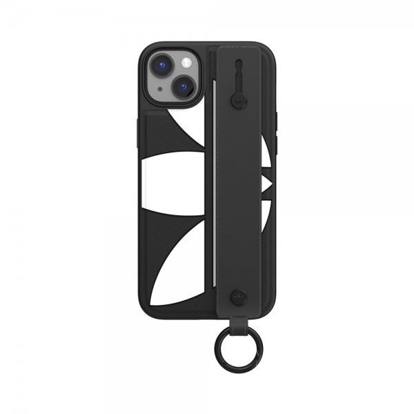 Adidas iPhone 14 Plus Deksel Håndstropp Etui Svart Hvit
