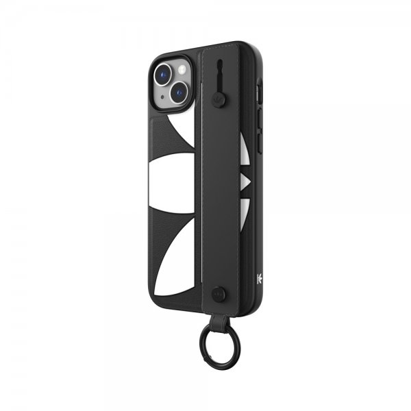 Adidas iPhone 14 Plus Deksel Håndstropp Etui Svart Hvit