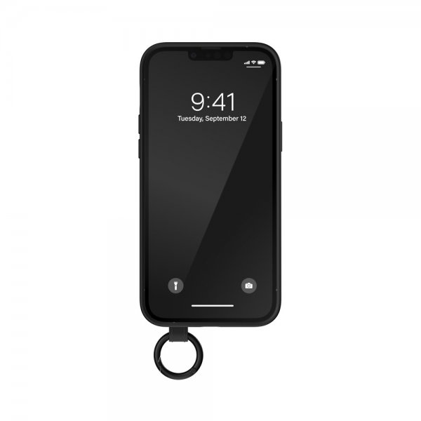 Adidas iPhone 14 Plus Deksel Håndstropp Etui Svart Hvit