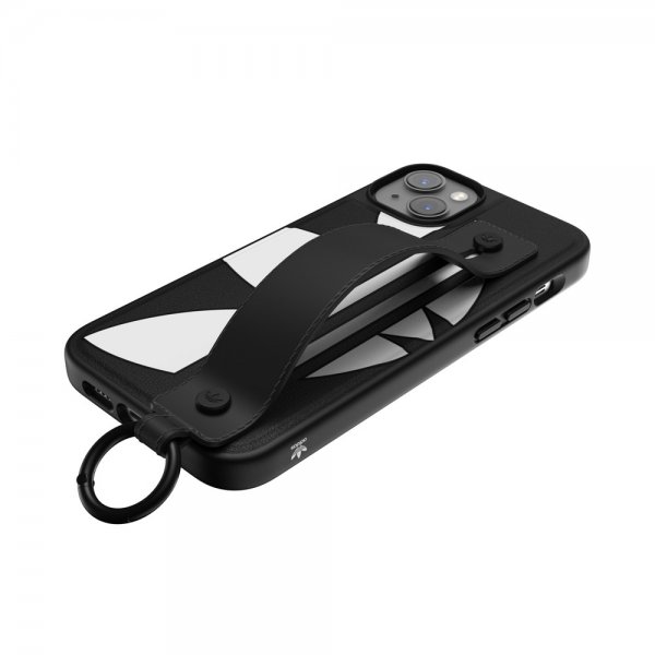 Adidas iPhone 14 Plus Deksel Håndstropp Etui Svart Hvit