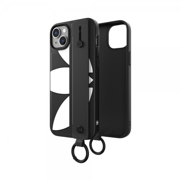 Adidas iPhone 14 Plus Deksel Håndstropp Etui Svart Hvit