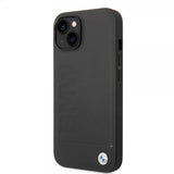 BMW iPhone 14 Plus Deksel Hot Stamp Metal Logo Svart