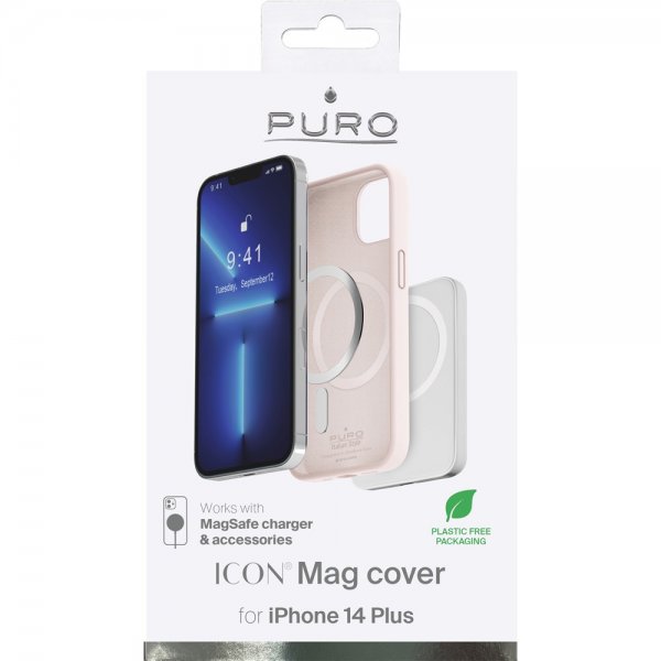 Puro iPhone 14 Plus Deksel ICON Mag Rosa