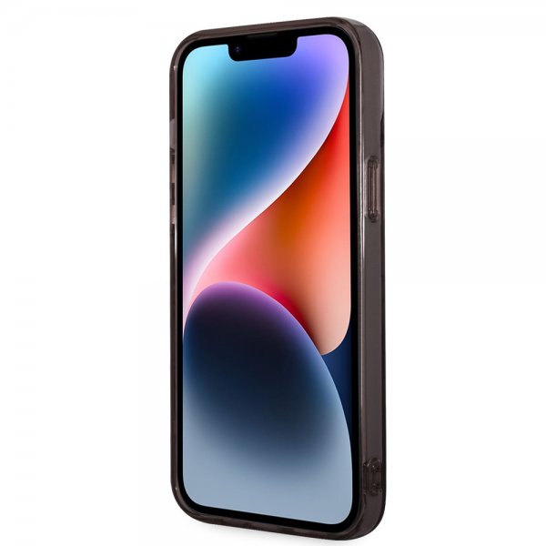 Karl Lagerfeld iPhone 14 Plus Deksel Karl & Choupette Gradient Svart