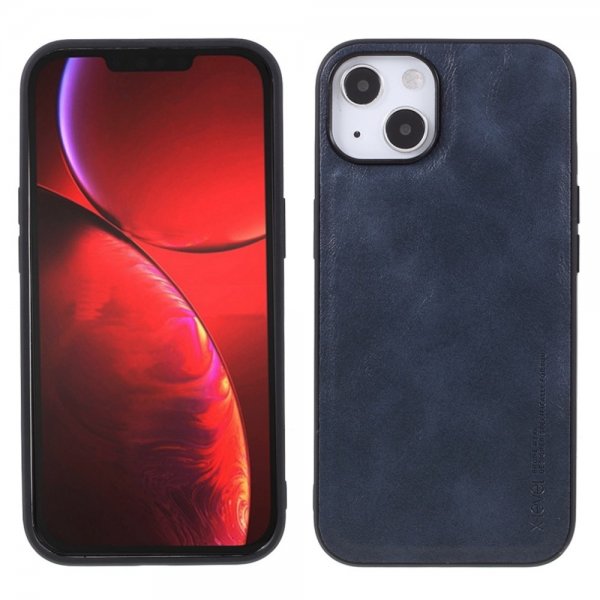 X-Level iPhone 14 Plus Deksel Skinntekstur Blå