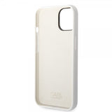 Karl Lagerfeld iPhone 14 Plus Deksel Liquid Silicone Karl & Choupette Hvit
