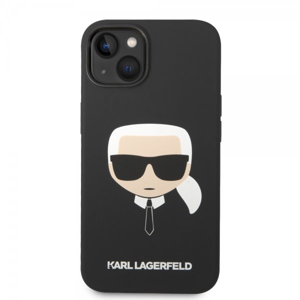 Karl Lagerfeld iPhone 14 Plus Deksel Liquid Silicone Karl MagSafe Svart