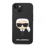 Karl Lagerfeld iPhone 14 Plus Deksel Liquid Silicone Karl MagSafe Svart