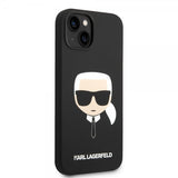 Karl Lagerfeld iPhone 14 Plus Deksel Liquid Silicone Karl MagSafe Svart