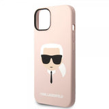 Karl Lagerfeld iPhone 14 Plus Deksel Liquid Silicone Karl Rosa