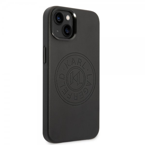 Karl Lagerfeld iPhone 14 Plus Deksel Logo Perforert Svart