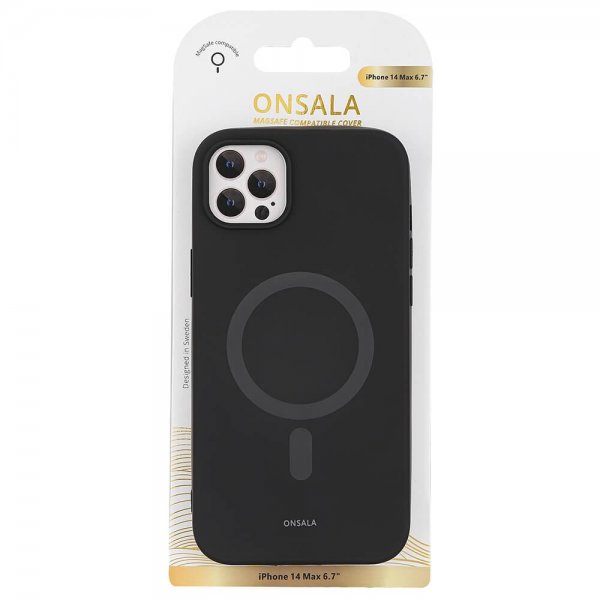 Onsala iPhone 14 Plus Deksel MagSeries Silicone Svart