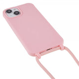 iPhone 14 Plus Deksel med Stropp Rosa