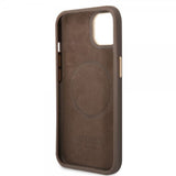 Guess iPhone 14 Plus Deksel Metal Plate Logo MagSafe Brun