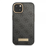 Guess iPhone 14 Plus Deksel Metal Plate Logo MagSafe Svart