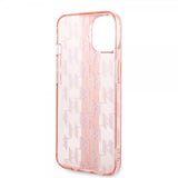 Karl Lagerfeld iPhone 14 Plus Deksel Monogram Vertical Stripe Rosa