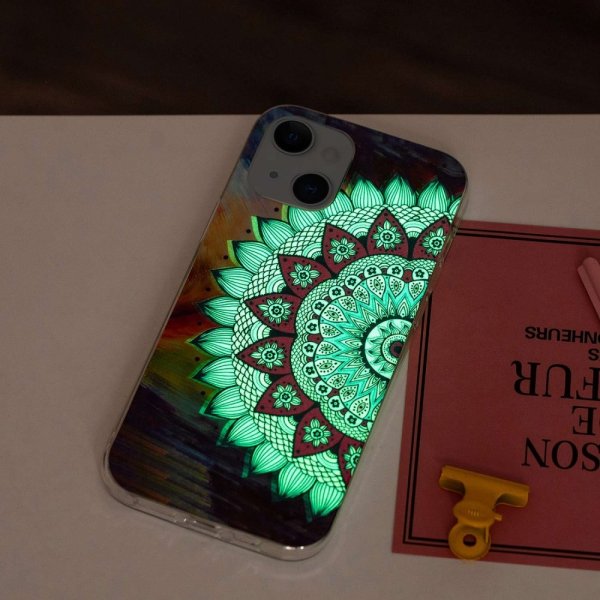 iPhone 14 Plus Deksel Motiv Blå Mandala