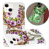 iPhone 14 Plus Deksel Motiv Blomster Og Hjort