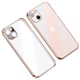 Sulada iPhone 14 Plus Deksel Belagt Kant Rosa