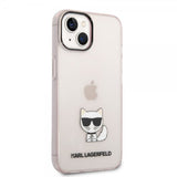 Karl Lagerfeld iPhone 14 Plus Deksel Printed Choupette Transparent Rosa