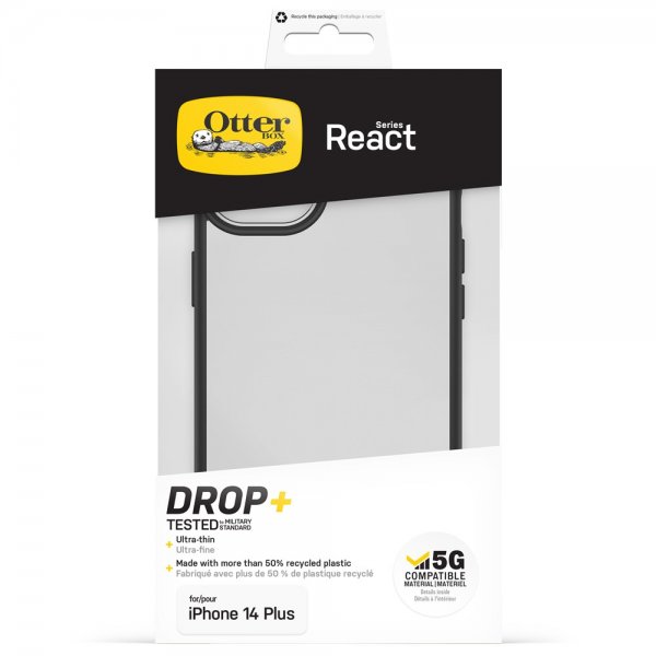 Otterbox iPhone 14 Plus Deksel React Black Crystal