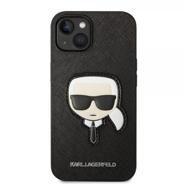 Karl Lagerfeld iPhone 14 Plus Deksel Saffiano Karl Svart