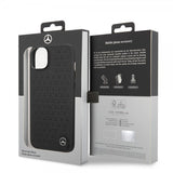 Mercedes Benz iPhone 14 Plus Deksel Star Pattern Svart