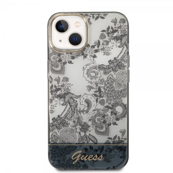 Guess iPhone 14 Plus Deksel Toile de Jouy Grå
