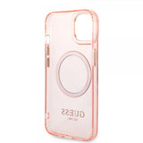Guess iPhone 14 Plus Deksel Translucent MagSafe Rosa