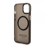 Guess iPhone 14 Plus Deksel Translucent MagSafe Svart