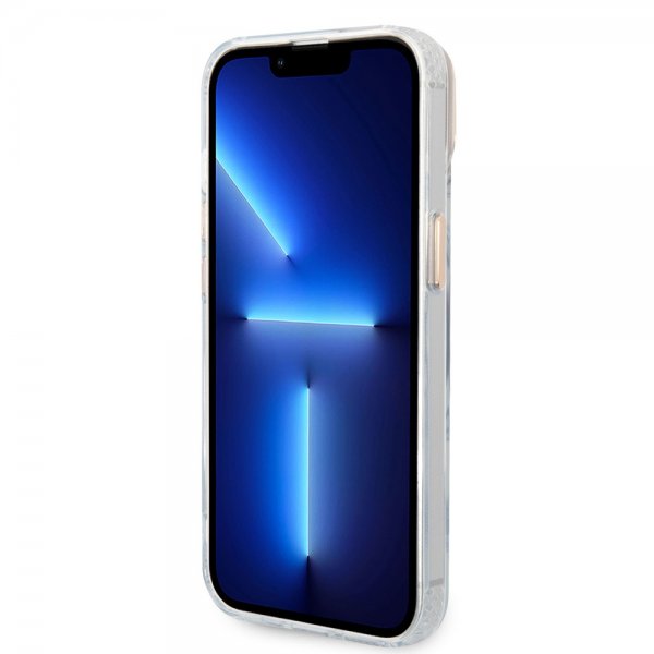 Guess iPhone 14 Plus Deksel Transparent MagSafe Gull Transparent
