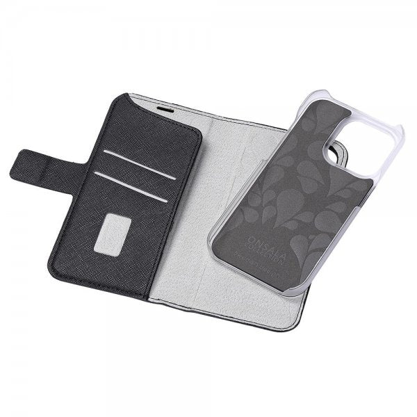 Onsala iPhone 14 Pro Etui Fashion Edition Avtakbart Deksel Midnight Black