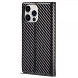 Lc.Imeeke iPhone 14 Pro Etui Karbonfibertekstur Rød Stripe Vertical