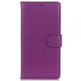 iPhone 14 Pro Etui Litchi Lilla